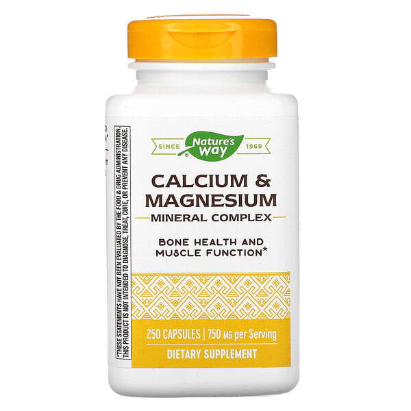 Calcium & Magnesium Mineral Complex, 750 mg, 250 Capsules