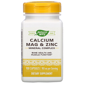 Отзывы о Натурес Вэй, Calcium Mag & Zinc Mineral Complex, 765 mg, 100 Capsules