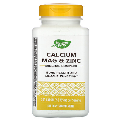 

Nature's Way Calcium Mag & Zinc Mineral Complex 765 mg 250 Capsules