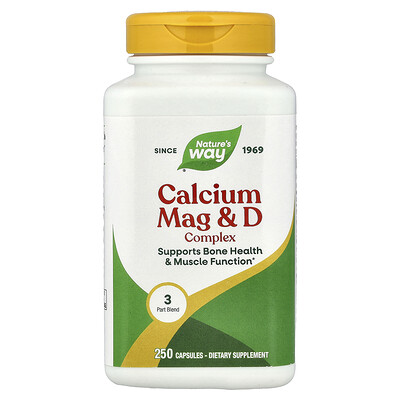Product Image for Nature's Way, Calcium, Mag & D Complex, 250 Capsules