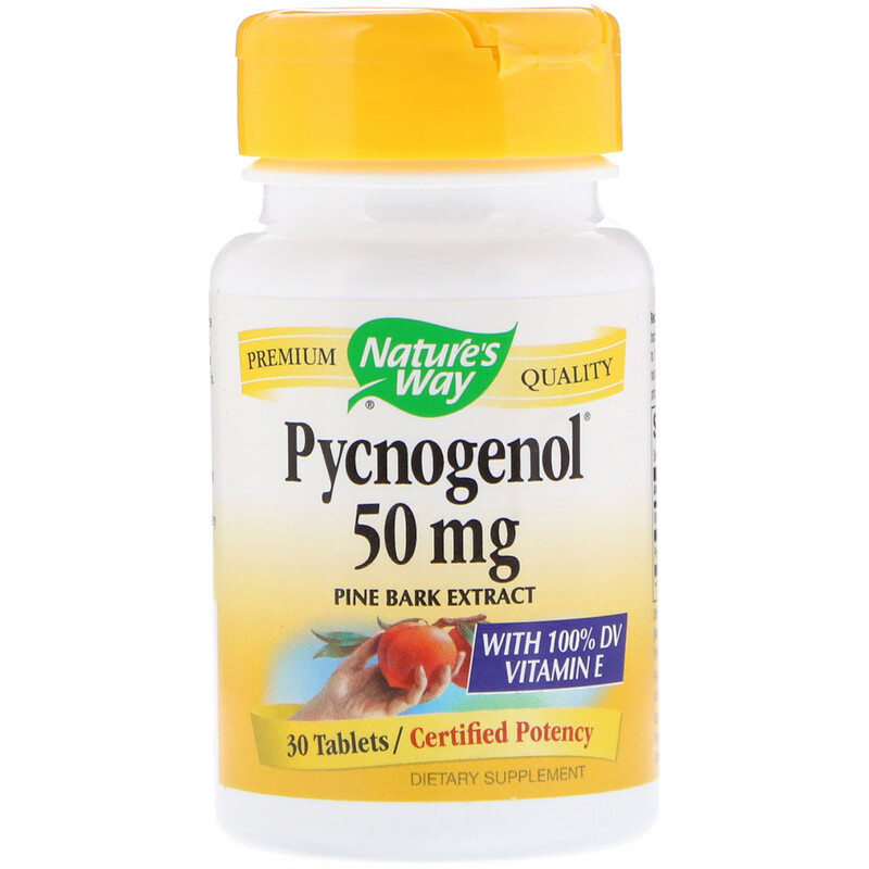 Nature's Way, Pycnogenol, Pine Bark Extract, 50 mg, 30 Tablets iHerb