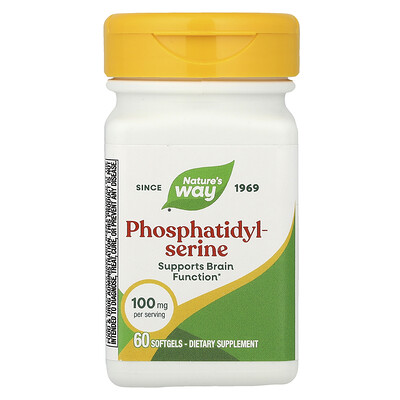 Nature's Way, Fosfatidilserina, 100 mg, 60 cápsulas blandas