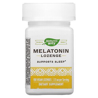 Nature's Way, Melatonin Lozenge, 2.5 mg, 100 Vegan Lozenges