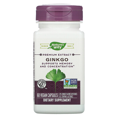 

Nature's Way Premium Blend Ginkgo 60 Vegan Capsules