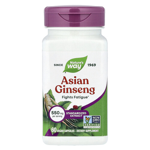 Nature's Way, Asiatischer Ginseng, 550 mg, 60 vegane Kapseln