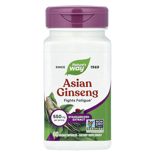 Nature's Way, 人參，550 微克，60 粒素食膠囊