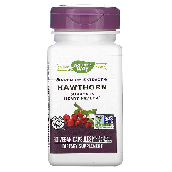 Nature's Way, Hawthorn, 300 mg, 90 Vegan Capsules