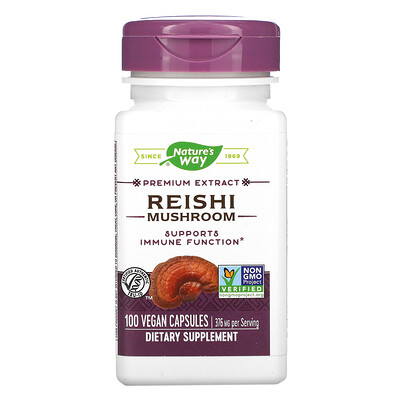 Nature's Way Reishi Mushroom, 376 mg, 100 Vegan Capsules