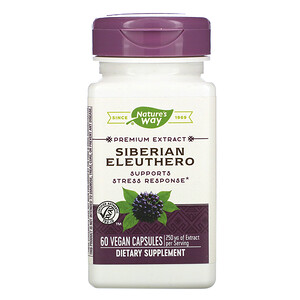 Отзывы о Натурес Вэй, Siberian Eleuthero, 250 mg, 60 Vegan Capsules
