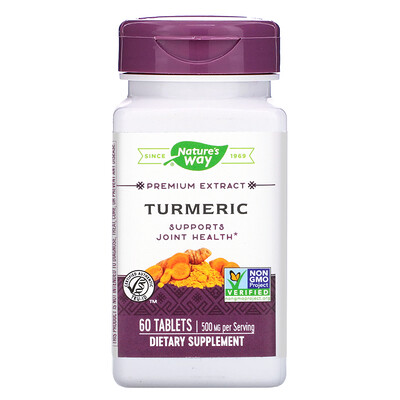 Nature's Way Premium Extract, Turmeric, 500 mg , 60 Tablets