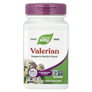 Nature's Way, Valerian, Baldrian, 90 vegane Kapseln