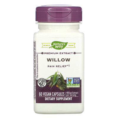 

Nature's Way ива, 400 мг, 60 веганских капсул