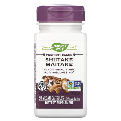 Nature's Way Shiitake Maitake, 250 mg, 60 Vegetarian Capsules