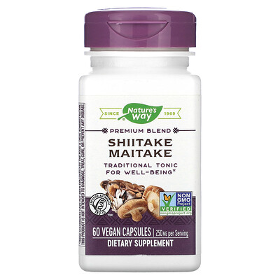 

Nature's Way Shiitake Maitake 250 mg 60 Vegan Capsules