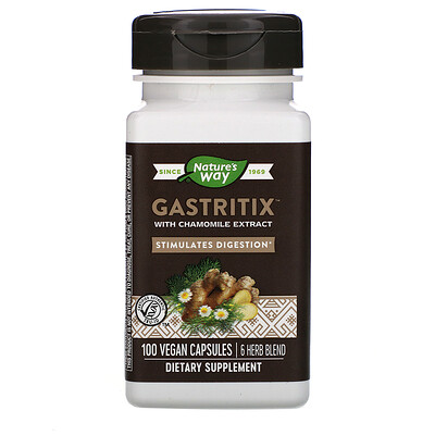 

Gastritix with Chamomile Extract, 100 Vegan Capsules