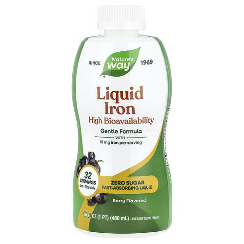 Nature's Way Liquid Iron, Berry, 16 fl oz (480 ml)
