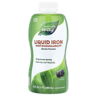 Nature's Way, Hierro líquido, Baya, 480 ml (16 oz. Líq.)