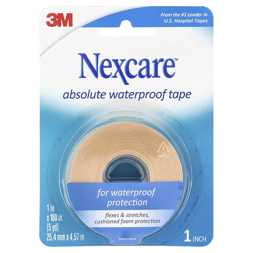 Nexcare Absolute Waterproof Tape, Medium Hold, 180 in (5 yd)