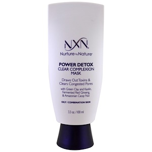 Купить NXN, Nurture by Nature, Power Detox Clear Complexion Mask, Oily / Combination Skin, 3.3 oz (100 ml0  на IHerb