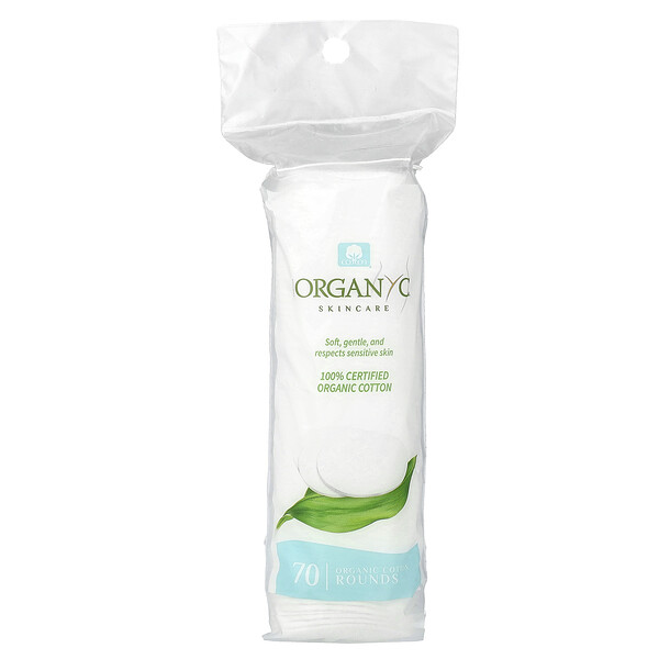 Organyc Organic Cotton Rounds, 70 Pieces
