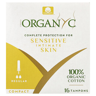 Organyc, Organic Tampons, Kompakt, Normal, 16 Tampon