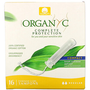 Отзывы о Ораганик, Organic Tampons, Compact, Regular Absorbency, 16 Tampons