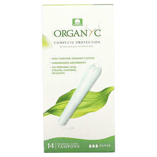 Organyc, Organic Tampons, Super, 14 Feminine Care Tampons