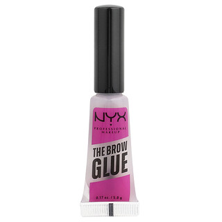NYX Professional Makeup, The Brow Glue, Instant Brow Styler, 01 Transparent/Clear, 0.17 oz (5 g)