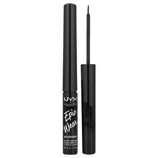 NYX Professional Makeup, Epic Wear, waterdichte oog- en lichaamsvloeistofliner, 01 zwart, 0,12 fl oz (3,5 ml)