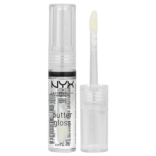 NYX Professional Makeup, Butter Gloss, Lipgloss, 54 Sugar Glass, Buttergloss, Lipgloss, 54 Sugar Glass, 8 ml (0,27 oz.)