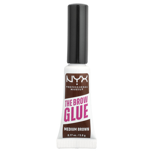 NYX Professional Makeup, The Brow Glue, Instant Brow Styler, 03 Medium Bruin, 0,17 oz (5 g)