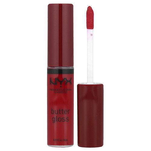 NYX Professional Makeup, Butter Gloss, Lipgloss, 20 Red Velvet, Lipgloss, 20 Red Velvet, 8 ml (0,27 fl. oz.)