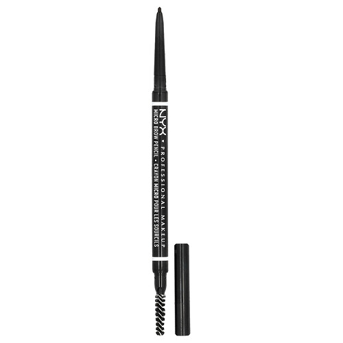 NYX Professional Makeup, Micro Brow Pencil, Mikro-Brauenstift, 08 Black, 0,09 g (0,003 oz.)