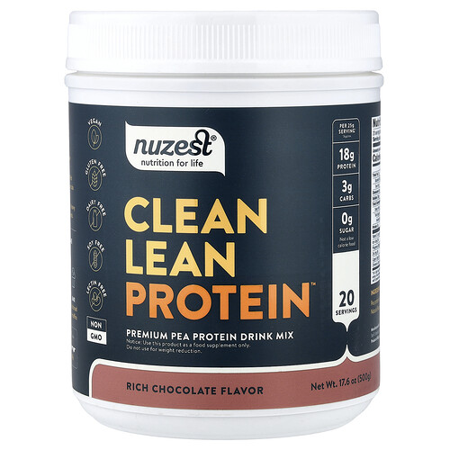 Nuzest Clean Lean Protein™, Rich Chocolate, 17.6 oz (500 g)