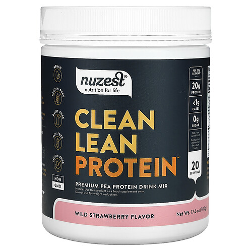 Nuzest Clean Lean Protein™, Wild Strawberry, 17.6 oz (500 g)