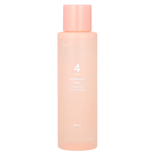 Numbuzin, No. 4 Hydrating Glow Mineral Toner, feuchtigkeitsspendendes, leuchtendes Mineral-Gesichtswasser, 200 ml (6,76 fl. oz.)