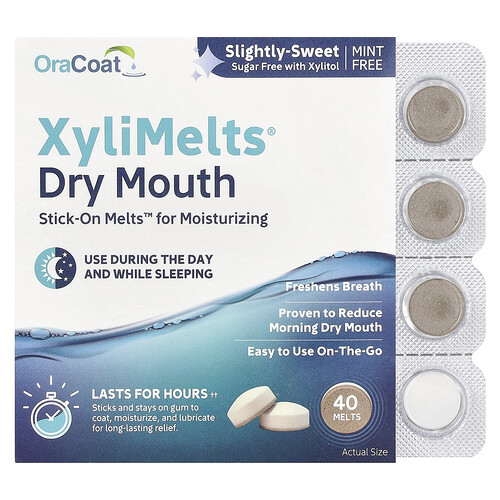 Oracoat XyliMelts® Dry Mouth, Slightly-Sweet, 40 Melts