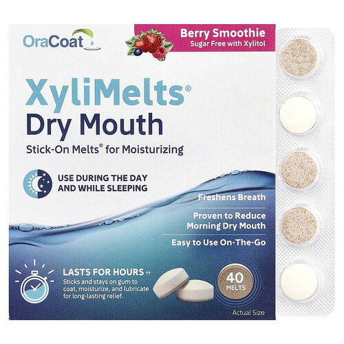 Oracoat XyliMelts® Dry Mouth, Berry Smoothie, 40 Melts