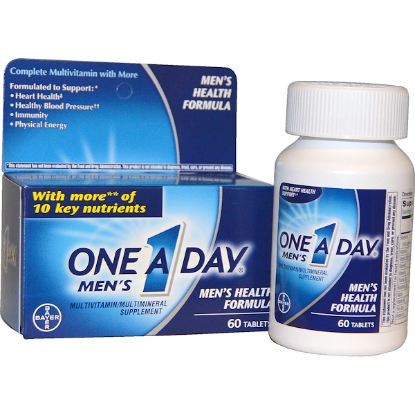 One-A-Day, One A Day Men's, ΡΠΎΡΠΌΡΠ»Π° Π·Π΄ΠΎΡΠΎΠ²ΡΡ Π΄Π»Ρ ΠΌΡΠΆΡΠΈΠ½, ΠΌΡΠ»ΡΡΠΈΠ²ΠΈΡΠ°ΠΌΠΈΠ½Ρ/ΠΌΡΠ»ΡΡΠΈΠΌΠΈΠ½Π΅ΡΠ°Π»Ρ, 60 ΡΠ°Π±Π»Π΅ΡΠΎΠΊ