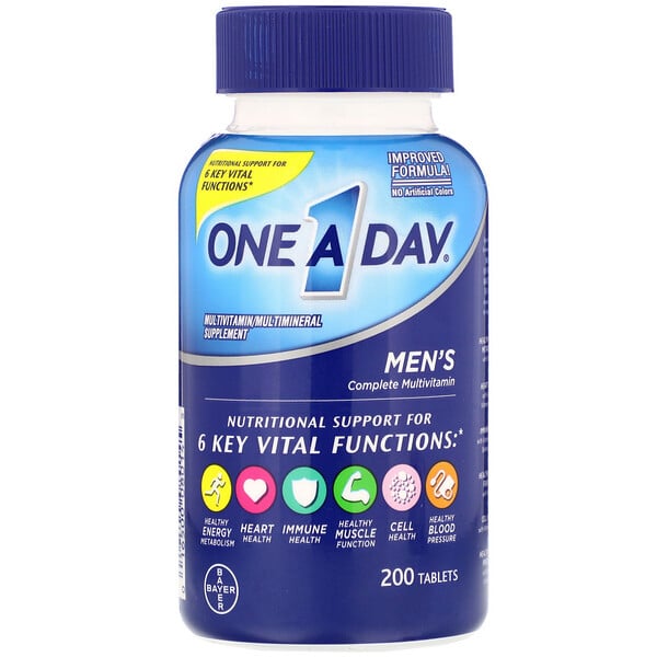 One-A-Day‏, فيتامينات كاملة متعددة للرجال، 200 قرص