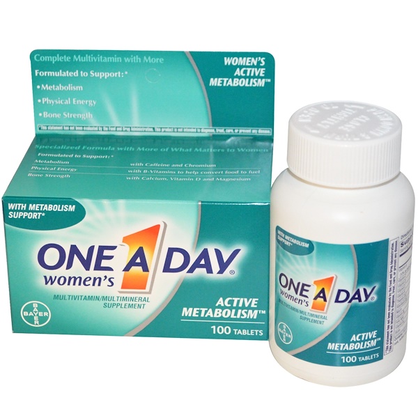 OneADay, Women's Active Metabolism, Multivitamin/Multimineral, 100