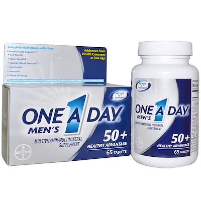 

Men's, 50+ Healthy Advantage,мультивитамин /мультиминерал, 65 таблеток
