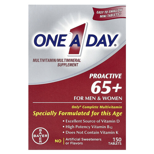One-a-day Proactive 65+ For Men & Women, Multivitamin/Multimineral Supplement, 150 Tablets