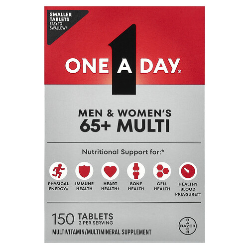 iHerb UK - One-A-Day , Proactive 65+ For Men & Women, Multivitamin/Multimineral Supplement, 150 Tablets