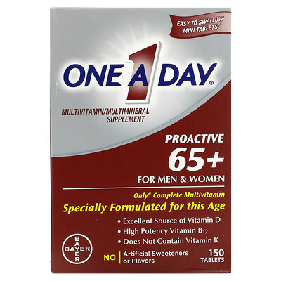 

One-A-Day Proactive 65+ Multivitamin/Multimineral Supplement For Men & Women 150 Tablets