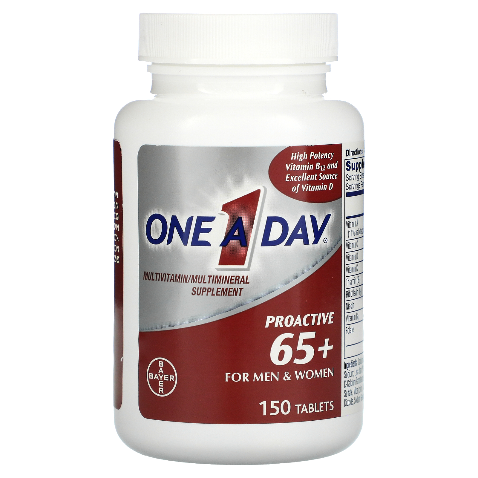 One-A-Day, Proactive 65+, Multivitamin/Multimineral Supplement, For Men