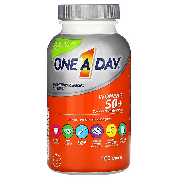 One-A-Day, Women's 50+, Complete Multivitamin, 100 Tablets