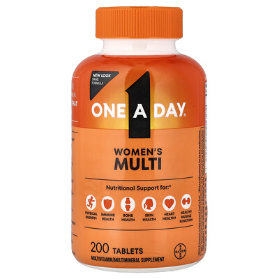 One-A-Day, Suplemento multivitamínico para mujeres, 200 comprimidos