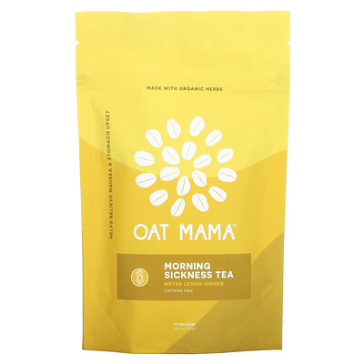 

Oat Mama Morning Sickness Tea Meyer Lemon Ginger Caffeine Free 14 Tea Bags 32 g