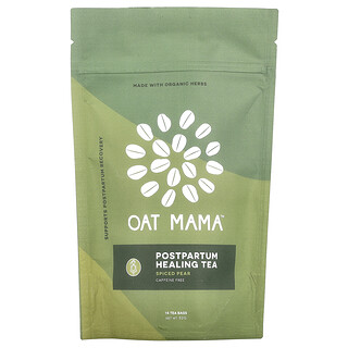 Oat Mama, чай для післяпологового загоєння, зі смаком груші, без кофеїну, 14 чайних пакетиків, 32 г